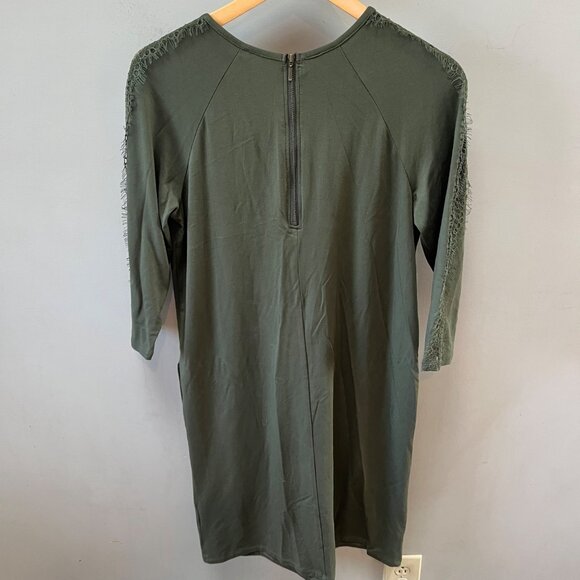 NEW Garnet Hill‎ Luna Lace-Inset Knit Dress- Sz. S. Lyocell - Picture 8 of 9